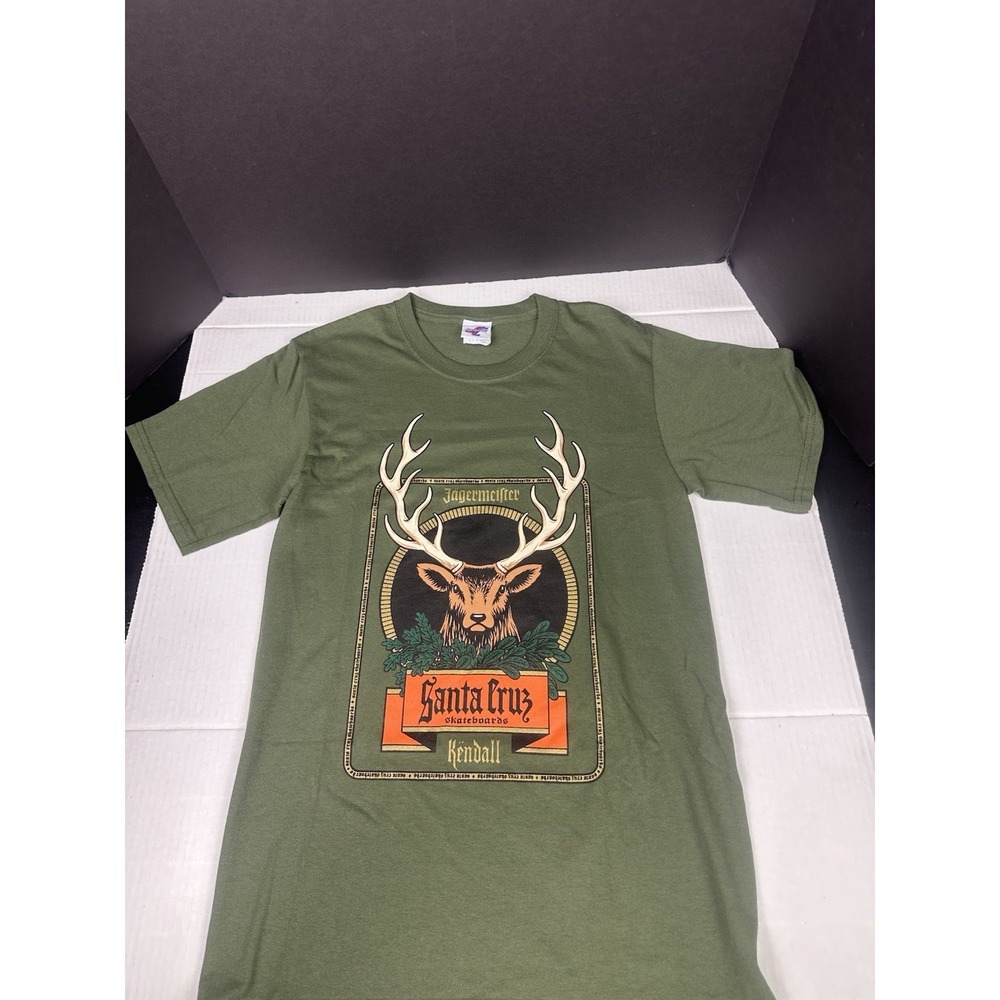Santa Cruz Skateboards "Jagermeister Deer Front" S/S Tee (Olive Green) T-Shirt